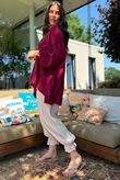 Suri Cushion Cotton Artist Smock Merlot